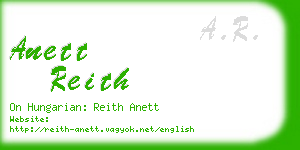 anett reith business card